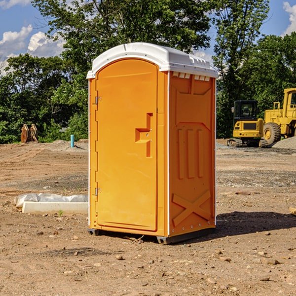 how often are the porta potties cleaned and serviced during a rental period in New Augusta